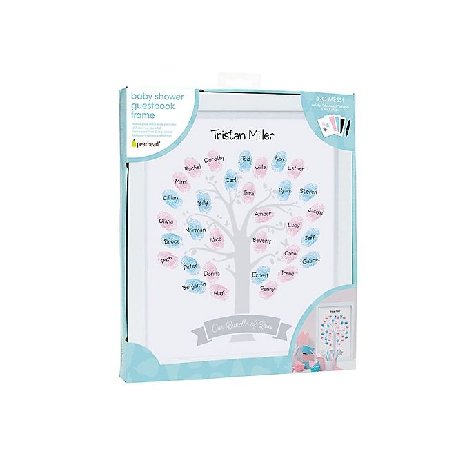 slide 2 of 5, Pearhead Baby Shower Family Tree Guestbook Frame, 1 ct