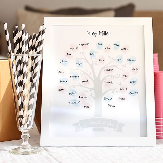 slide 4 of 5, Pearhead Baby Shower Family Tree Guestbook Frame, 1 ct