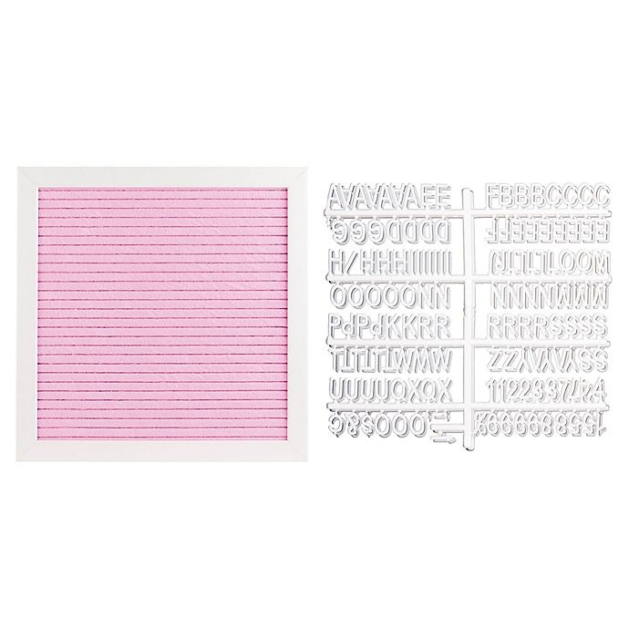 slide 5 of 5, Pearhead Felt Letter Board Set - Pink, 1 ct