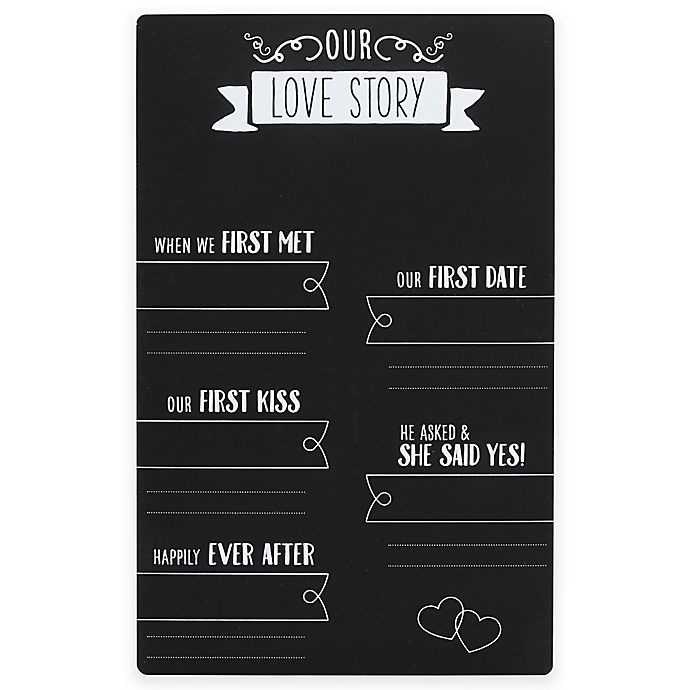 slide 2 of 5, Pearhead Our Love Story Chalkboard Set, 1 ct