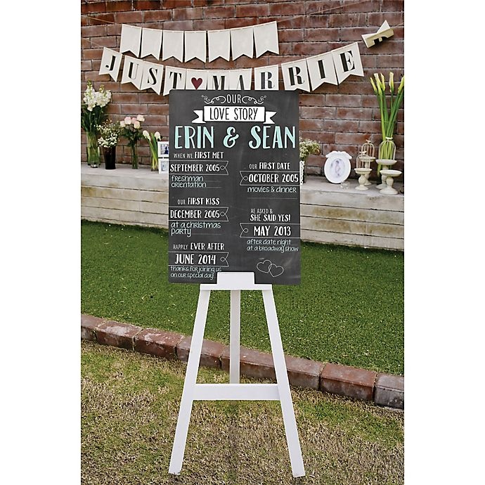 slide 5 of 5, Pearhead Our Love Story Chalkboard Set, 1 ct