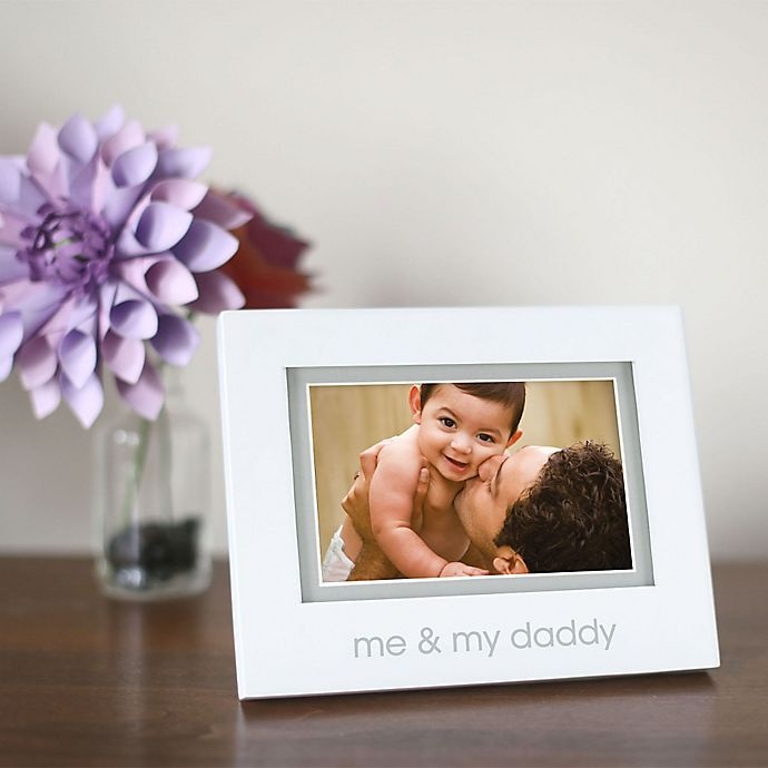 slide 3 of 3, Pearhead Me and My Daddy'' Picture Frame - White'', 4 in x 6 in