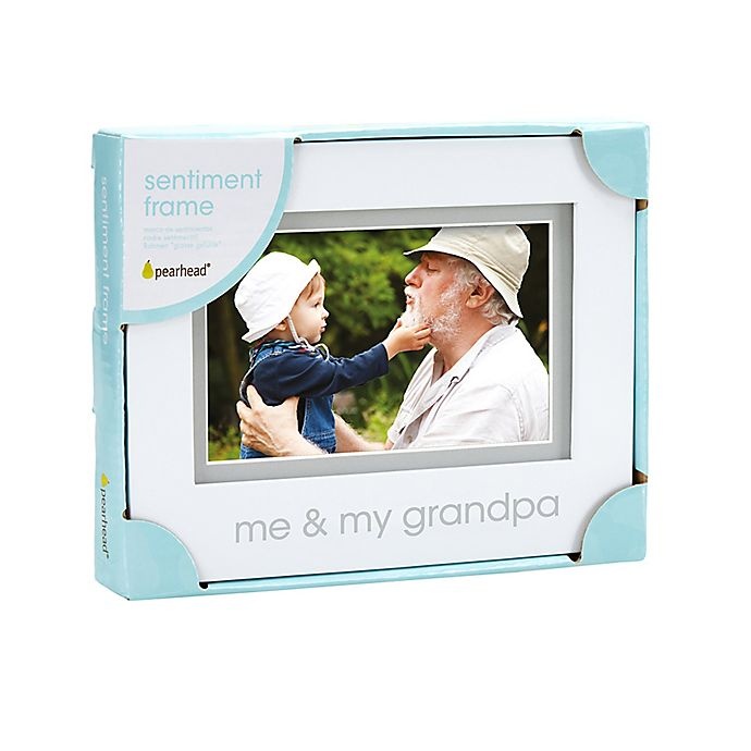 slide 2 of 3, Pearhead Me and My Grandpa" Picture Frame - White", 4 in x 6 in