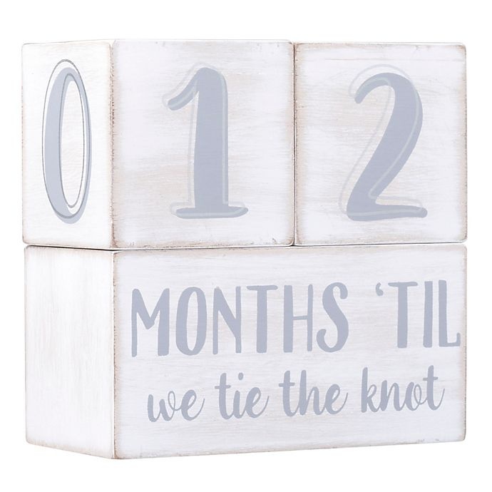 slide 2 of 6, Pearhead Wedding Countdown Milestone Blocks - White/Grey, 1 ct