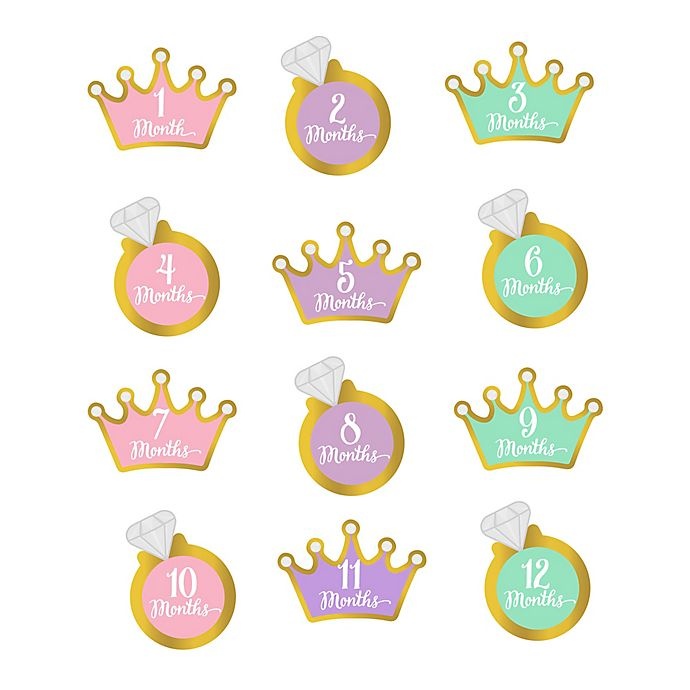 slide 3 of 5, Pearhead Little Princess Belly Stickers, 1 ct