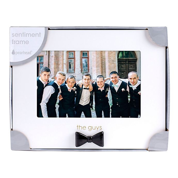 slide 2 of 4, Pearhead Wedding Sentiments The Guys Picture Frame - Black, 4 in x 6 in