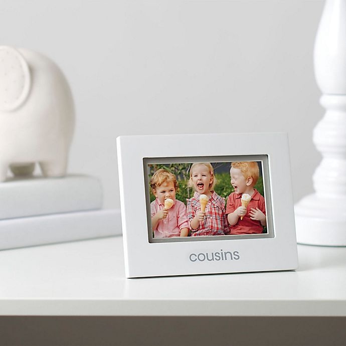 slide 2 of 3, Pearhead Cousins'' Sentiment Picture Frame - White'', 4 in x 6 in