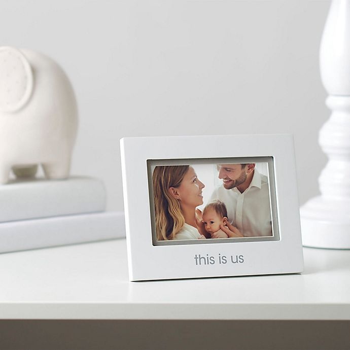 slide 2 of 3, Pearhead This Is Us" Sentiment Picture Frame - White", 4 in x 6 in