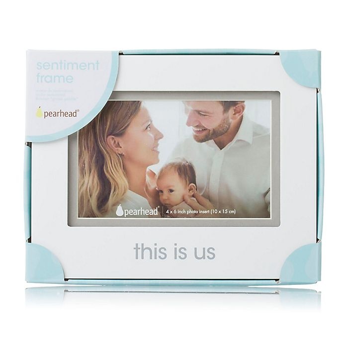 slide 3 of 3, Pearhead This Is Us" Sentiment Picture Frame - White", 4 in x 6 in