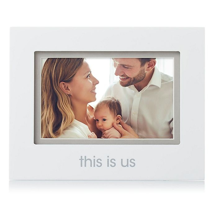 slide 1 of 3, Pearhead This Is Us" Sentiment Picture Frame - White", 4 in x 6 in