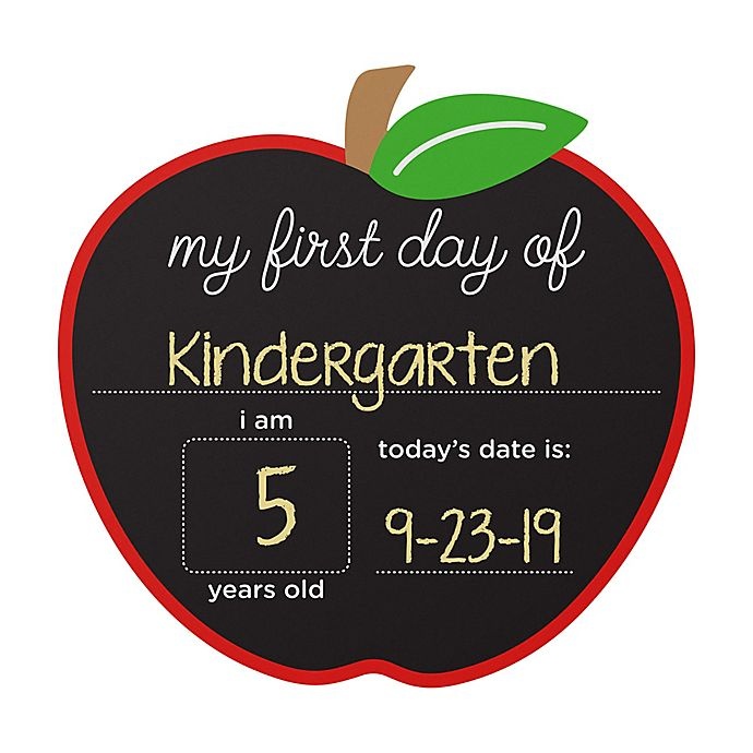 slide 6 of 6, Pearhead First and Last Day of School Double-Sided Reusable Apple Chalkboard Frame, 1 ct