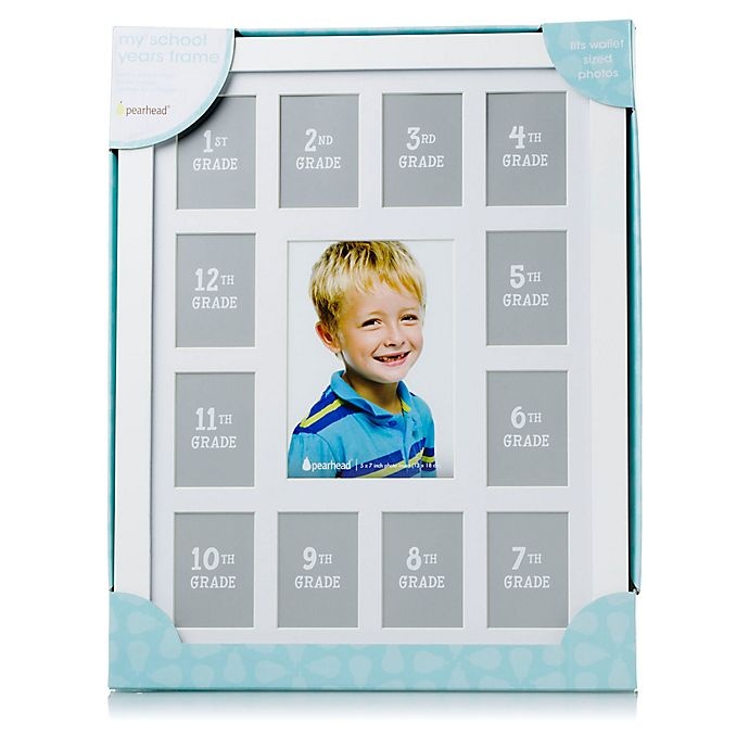 slide 3 of 4, Pearhead 13-Photo K-12 School Years Wall Frame - White, 1 ct