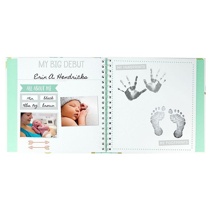 slide 4 of 5, Pearhead Cactus Baby Memory Book and Sticker Set - Green/Gold, 1 ct