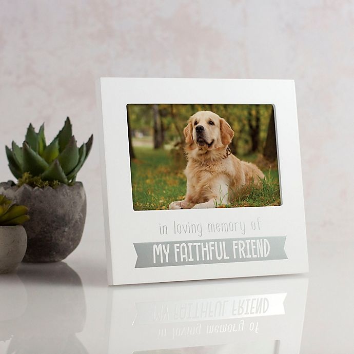 slide 2 of 4, Pearhead Pet Sentiment Faithful Friend Frame - White/Grey, 4 in x 6 in