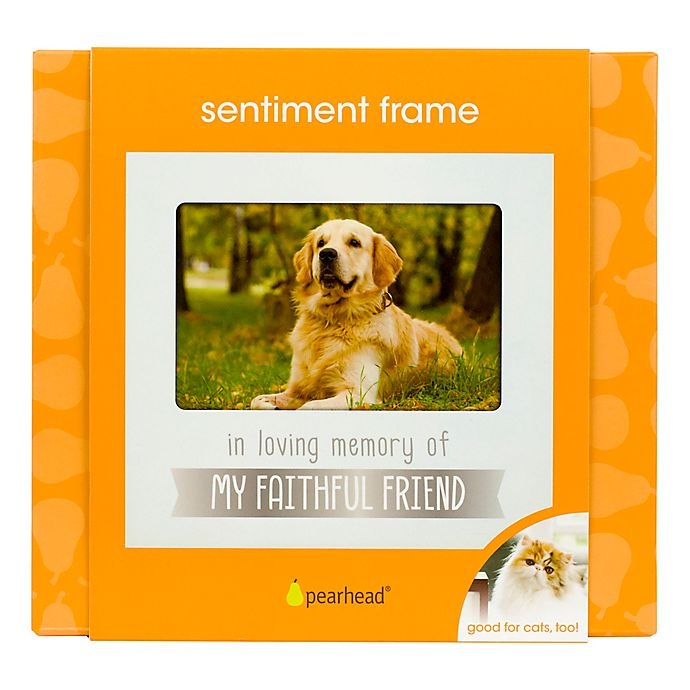 slide 4 of 4, Pearhead Pet Sentiment Faithful Friend Frame - White/Grey, 4 in x 6 in