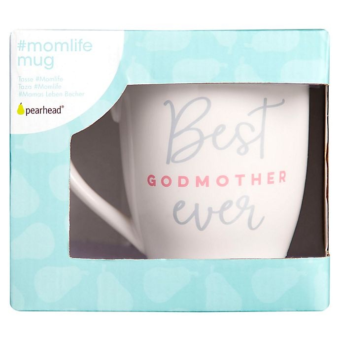 slide 4 of 4, Pearhead Best Godmother Ever'' Mug - White/Pink'', 1 ct