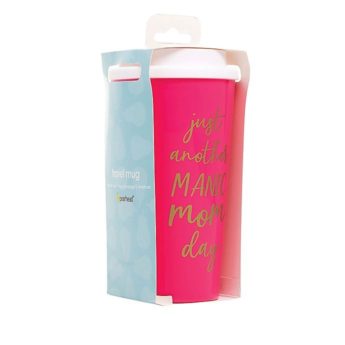 slide 5 of 5, Pearhead Mom Travel Mug - Pink/Gold, 1 ct