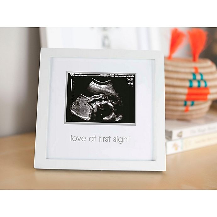 slide 3 of 4, Pearhead Love at First Sight'' Sonogram Picture Frame - White'', 4 in x 3 in