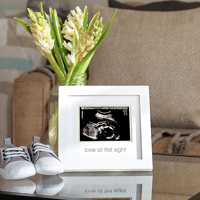 slide 4 of 4, Pearhead Love at First Sight'' Sonogram Picture Frame - White'', 4 in x 3 in