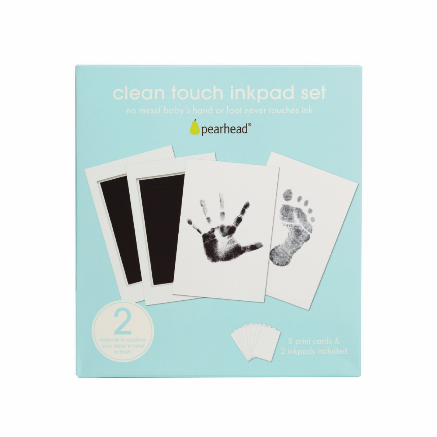 slide 1 of 1, PEARHEAD Clean-Touch Print Pad - Black - Baby / 2-pack, 1 ct