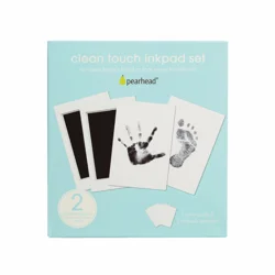 PEARHEAD Clean-Touch Print Pad - Black - Baby / 2-pack