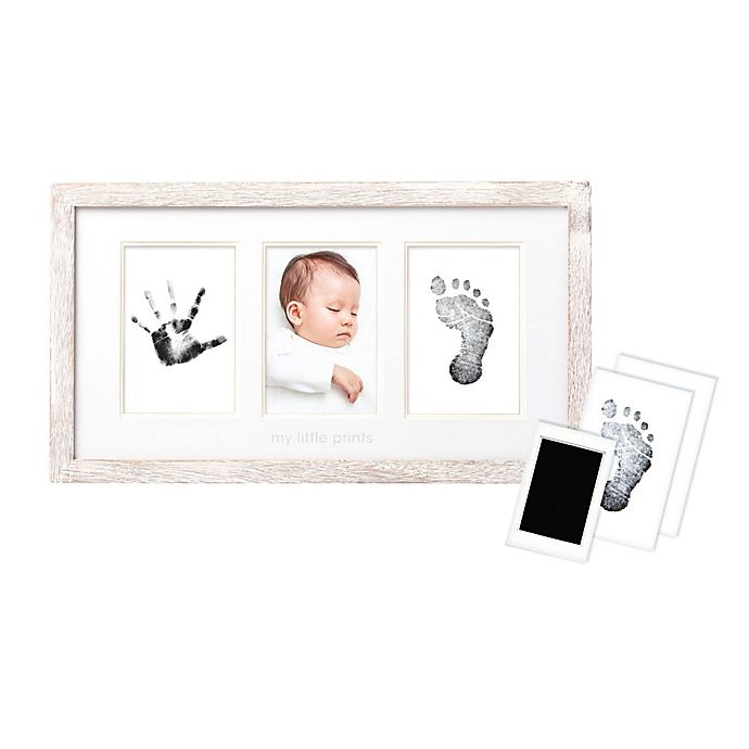 slide 2 of 4, Pearhead Babyprints My Little Prints" Picture Frame Kit - Distressed White", 1 ct