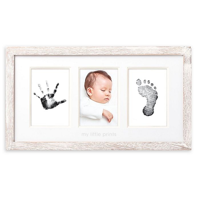 slide 1 of 4, Pearhead Babyprints My Little Prints" Picture Frame Kit - Distressed White", 1 ct