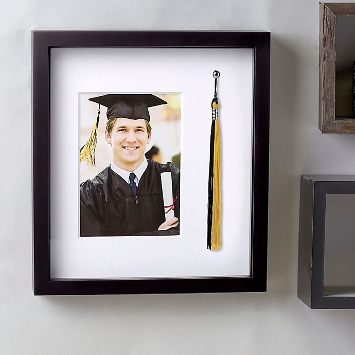 slide 2 of 2, Pearhead Graduation Tassel Holder and Photo Frame - Black, 5 in x 7 in