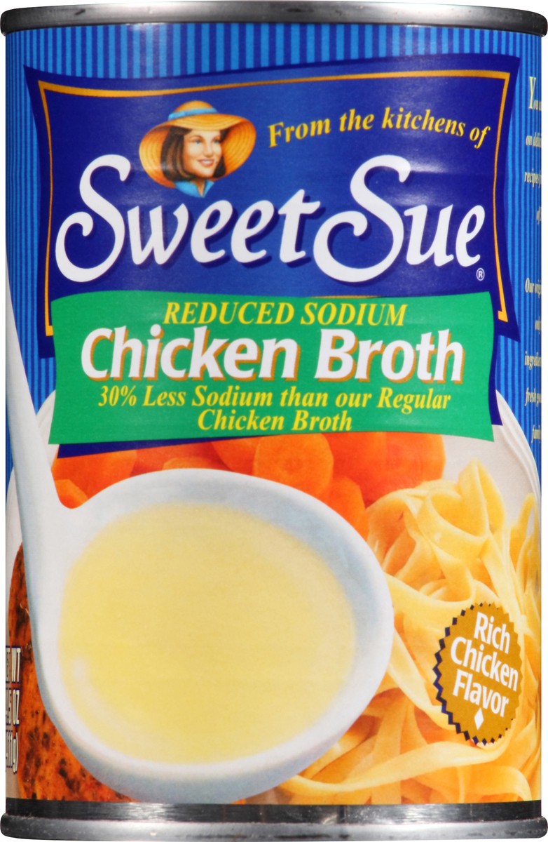 slide 2 of 14, Sweet Sue Reduced Sodium Chicken Broth 14.5 oz. Can, 14.5 oz