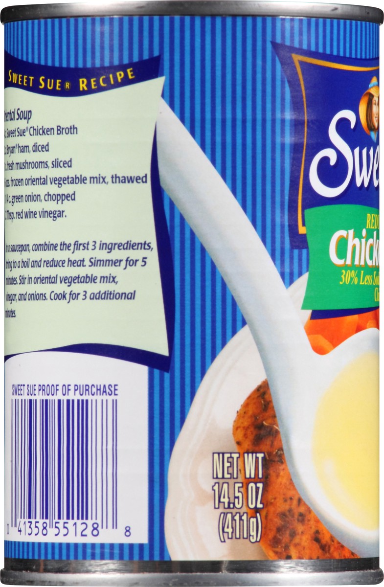 slide 11 of 14, Sweet Sue Reduced Sodium Chicken Broth 14.5 oz. Can, 14.5 oz