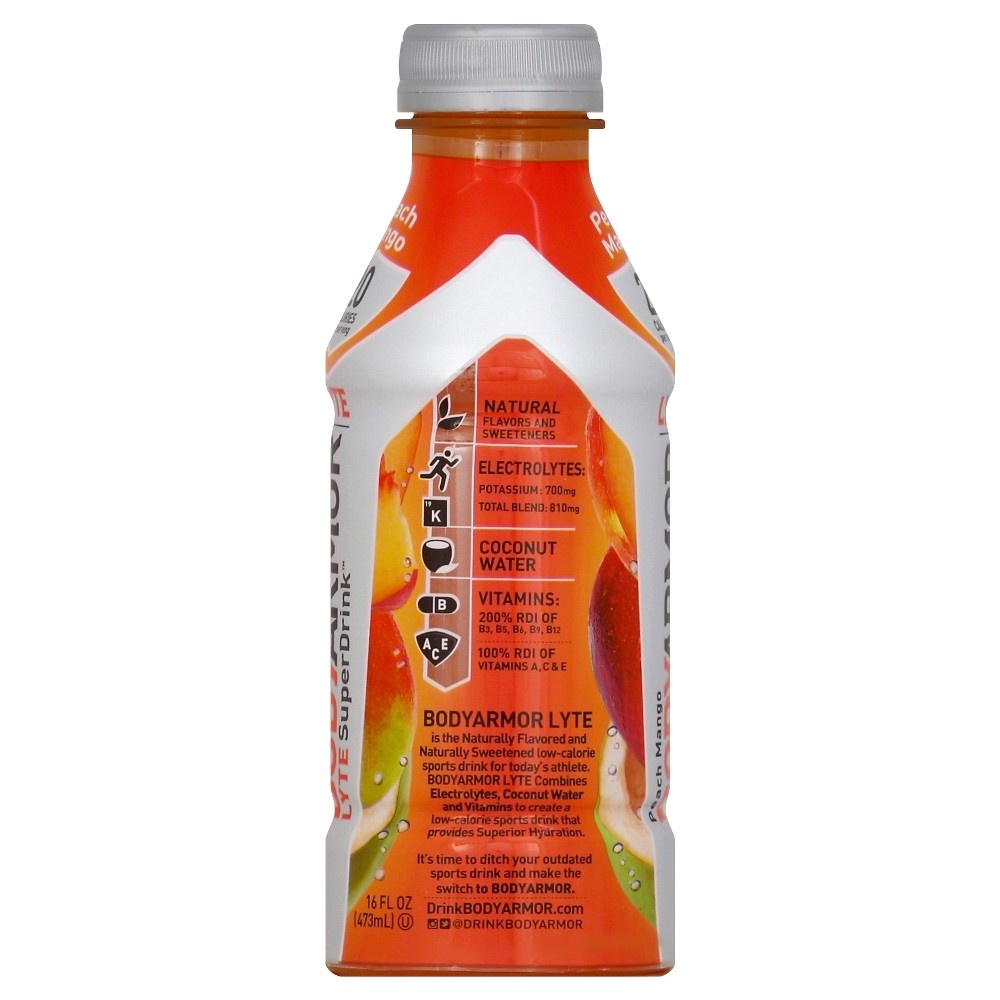 slide 5 of 6, BODYARMOR Body Armor Lyte Peach Mango Sports Drink 16 oz, 16 fl oz