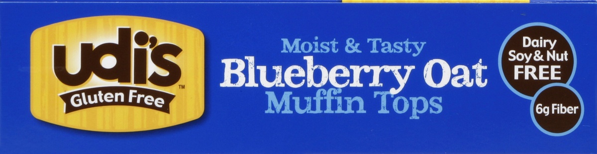 slide 2 of 4, Udi's Gluten Free Moist & Tasty Blueberry Oat Muffin Tops, 8 oz