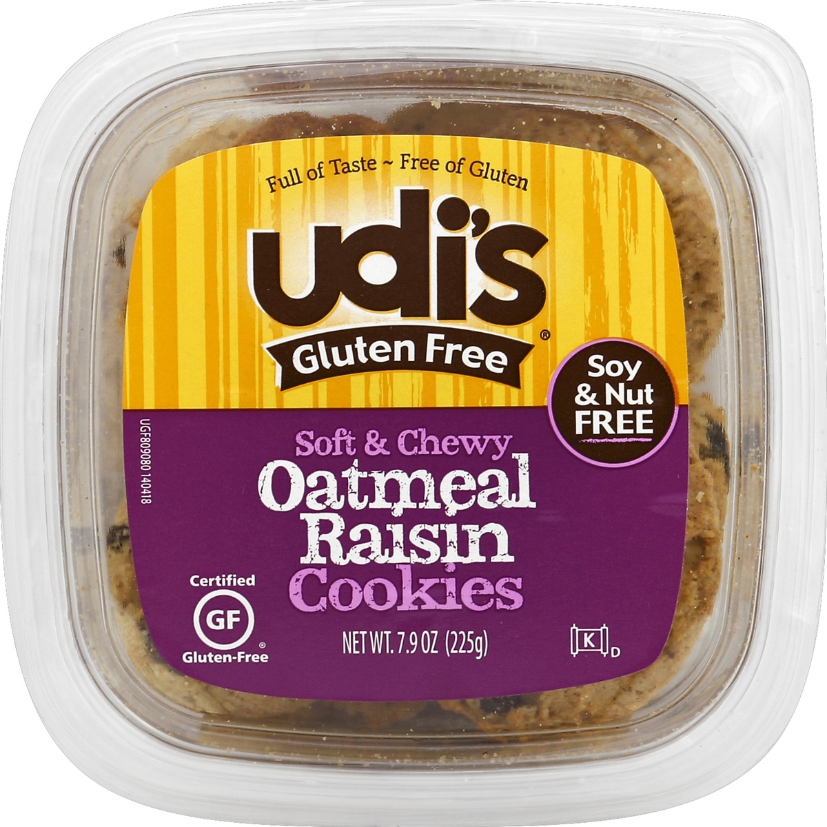 slide 2 of 4, Udi's Gluten Free Oatmeal Raisin Cookies, 7.9 oz