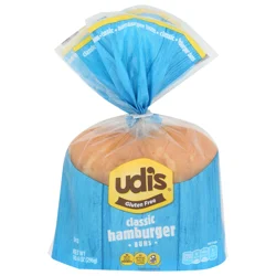 Udi's Gluten Free Classic Hamburger Buns, Frozen, 10.4 oz. 4 Count