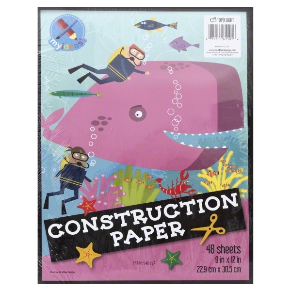 slide 1 of 1, Top Flight Construction Paper, 48 ct; 9 in x 12 in