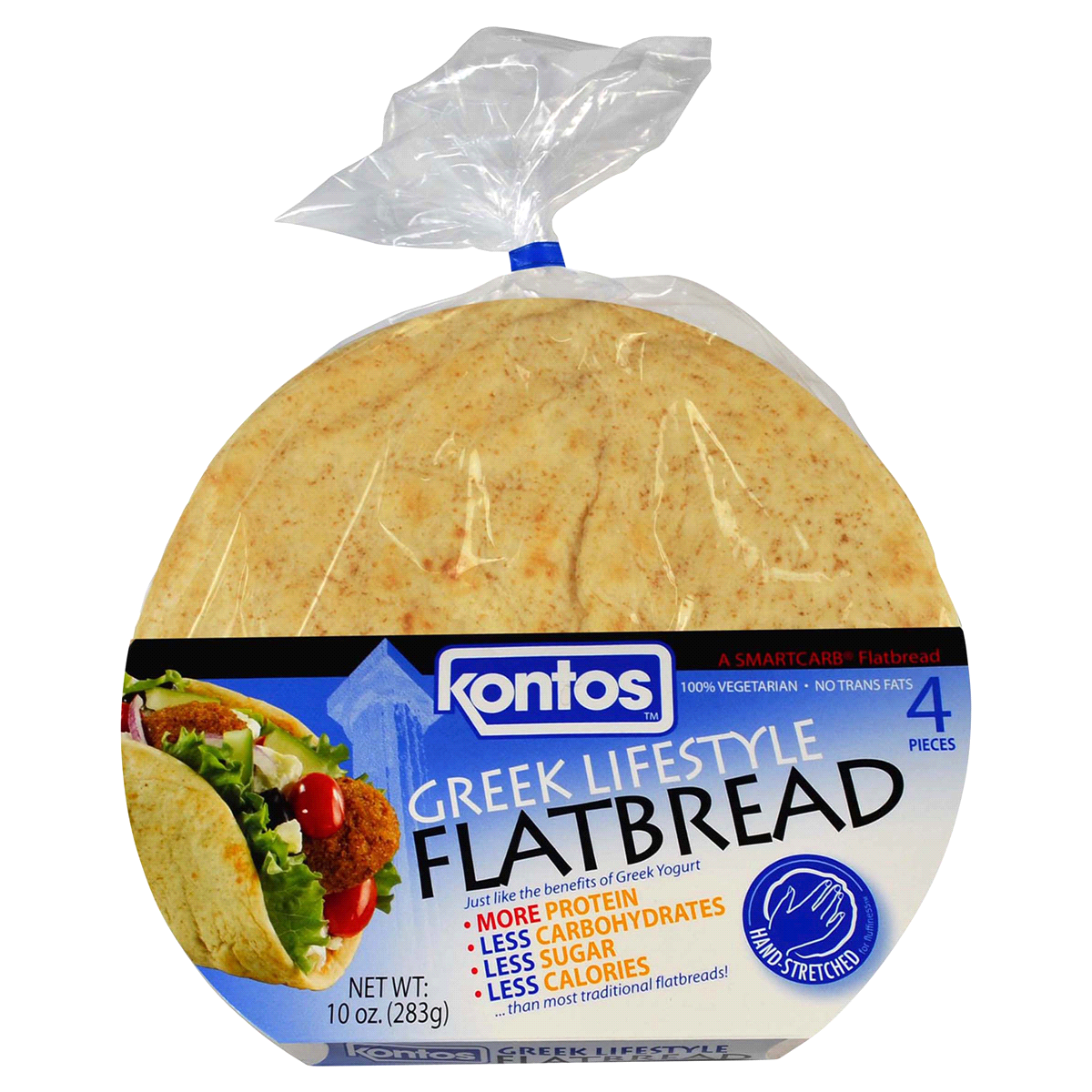 slide 1 of 5, Kontos Greek Lifestyle Flatbread, 4 ct