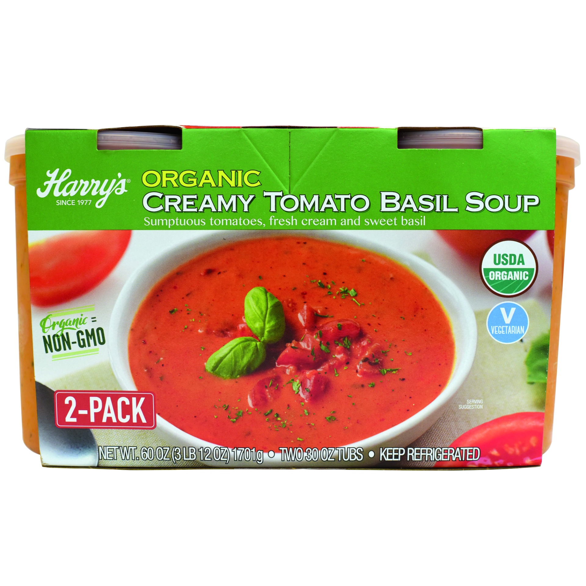 slide 1 of 1, Harry's Organic Tomato Basil Soup, 2 ct; 30 oz