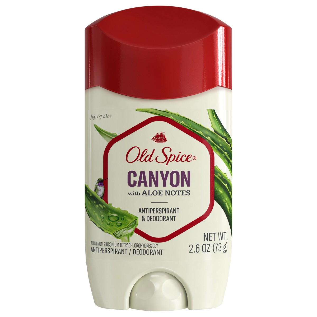 slide 2 of 2, Old Spice Men's Antiperspirant & Deodorant Canyon with Aloe, 24/7 Sweat Protection, 2.6oz, 2 oz