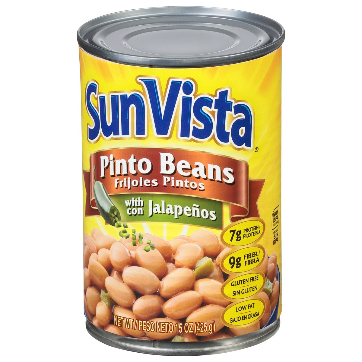 slide 5 of 14, SunVista Pinto Beans with Jalapenos 15 oz, 15 oz