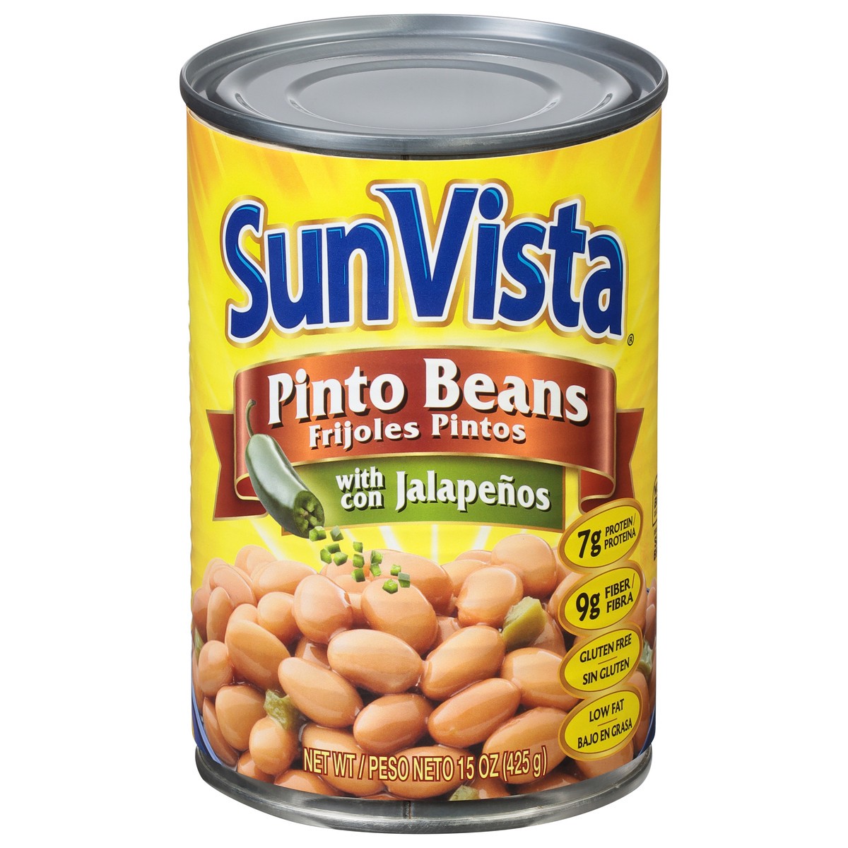 slide 6 of 14, SunVista Pinto Beans with Jalapenos 15 oz, 15 oz