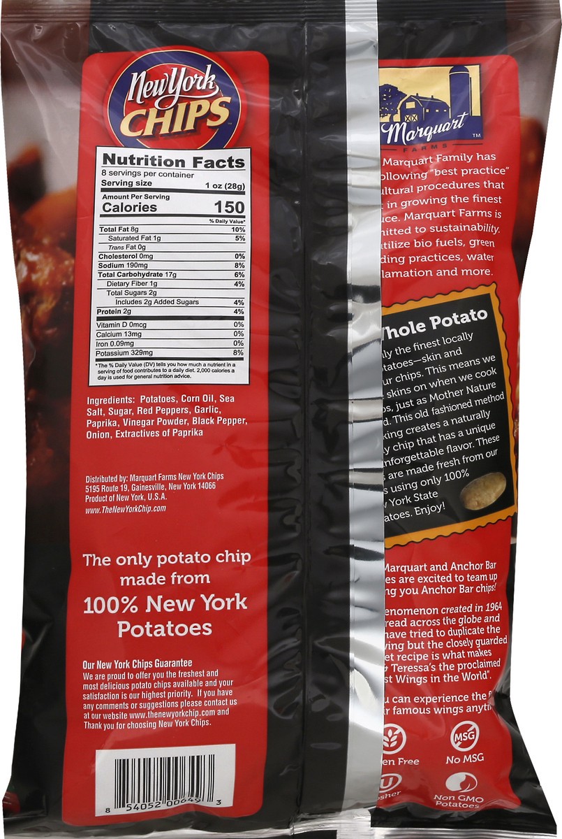 slide 11 of 11, New York Chips Anchor Bar Spicy Flavor Potato Chips 8 oz, 8 oz