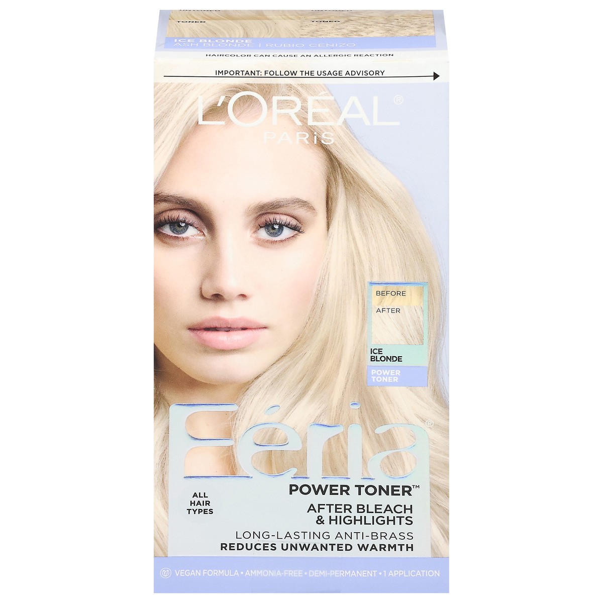 slide 1 of 9, L'Oréal Fería Ice Blonde Demi-Permanent Power Toner 1 ea, 1 ct