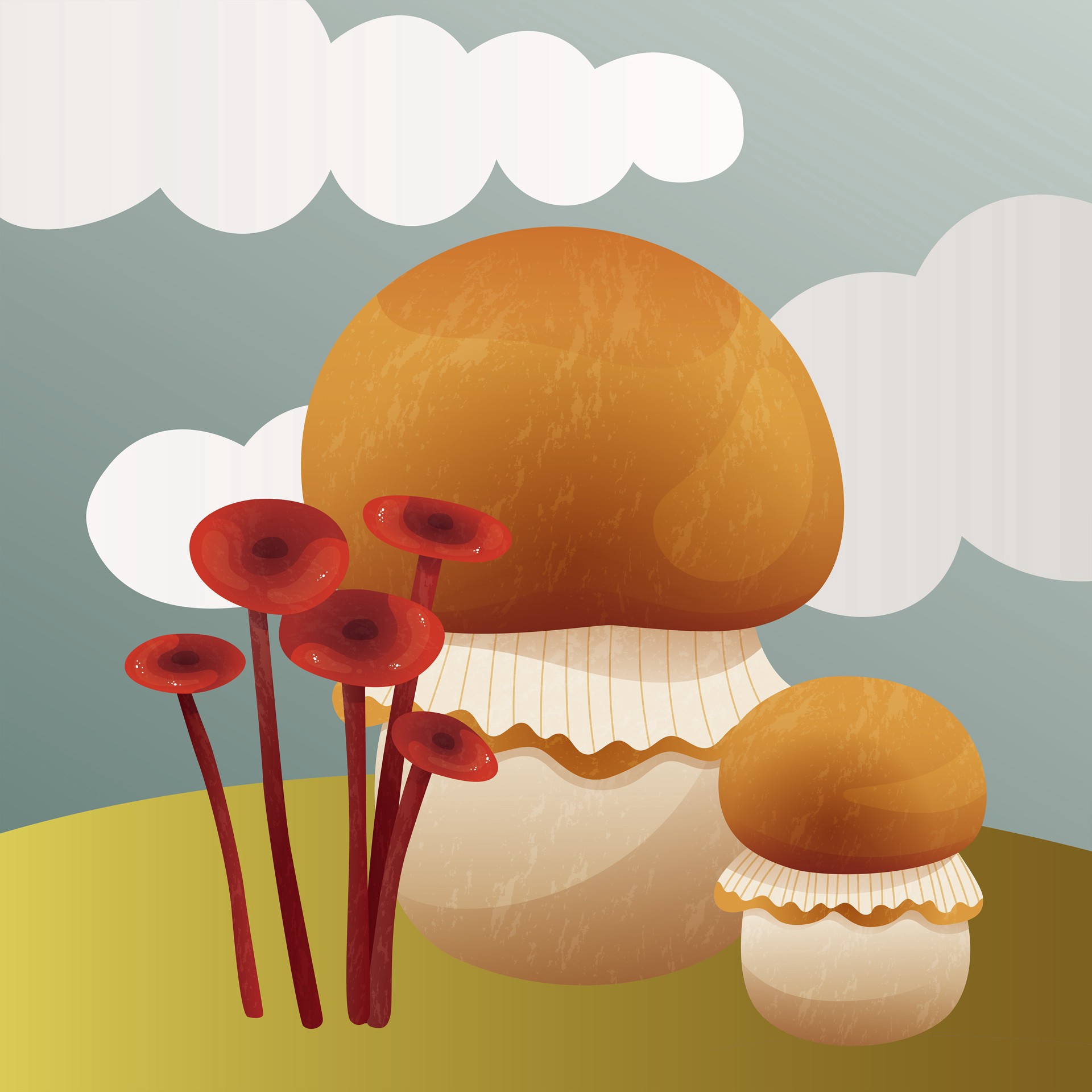 slide 6 of 8, Craft Smart 4" X 4" Mushrooms Canvas Painting Kit By Craft Smith, 4 in x 4 in