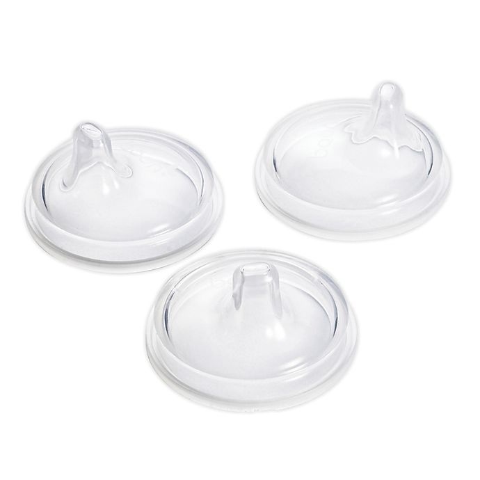 slide 1 of 9, Boon NURSH Transitional Sippy Cup Lids - Clear, 3 ct