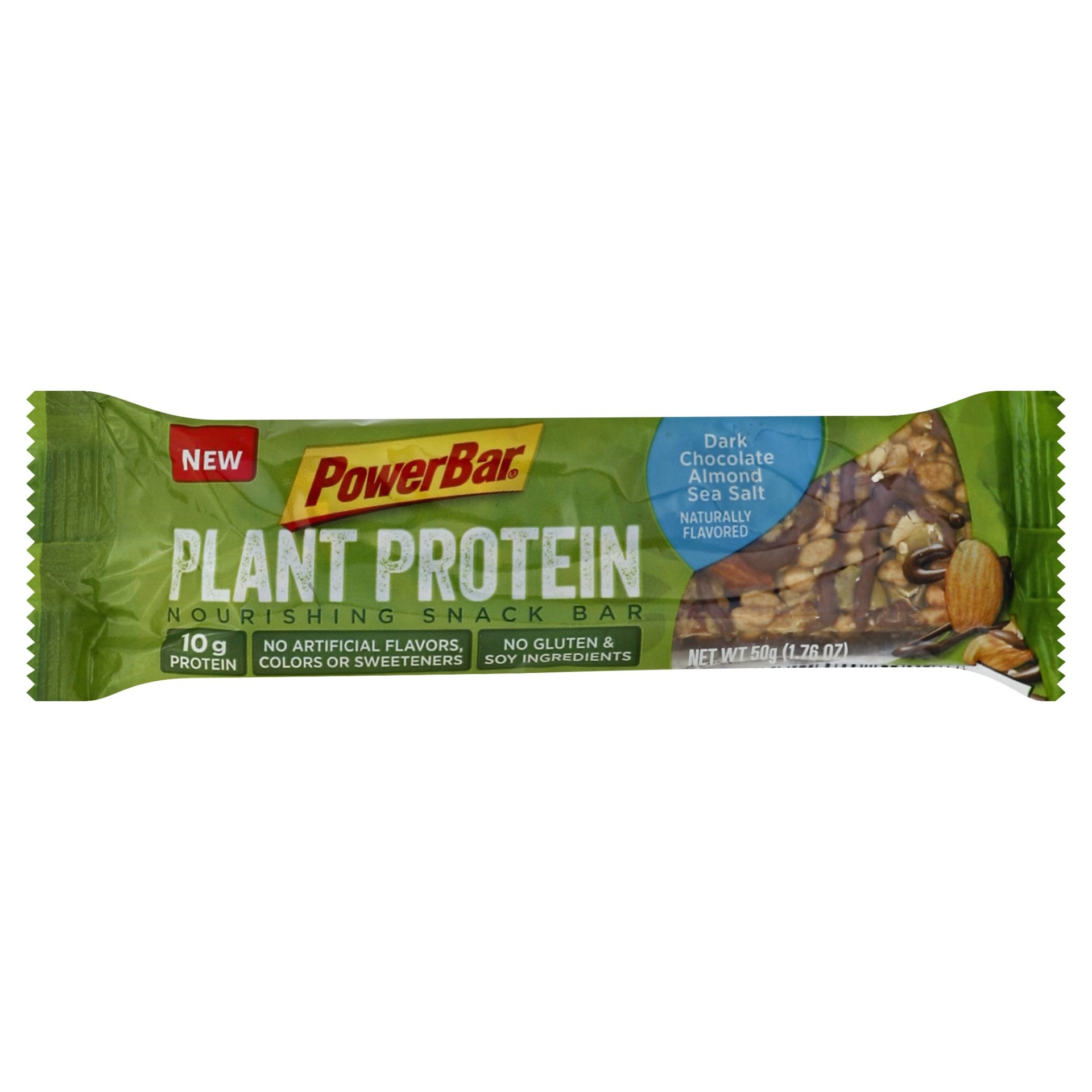 slide 1 of 1, PowerBar Plant Protein Dark Chocolate Almond Sea Salt Nourishing Snack Bar, 1.76 oz