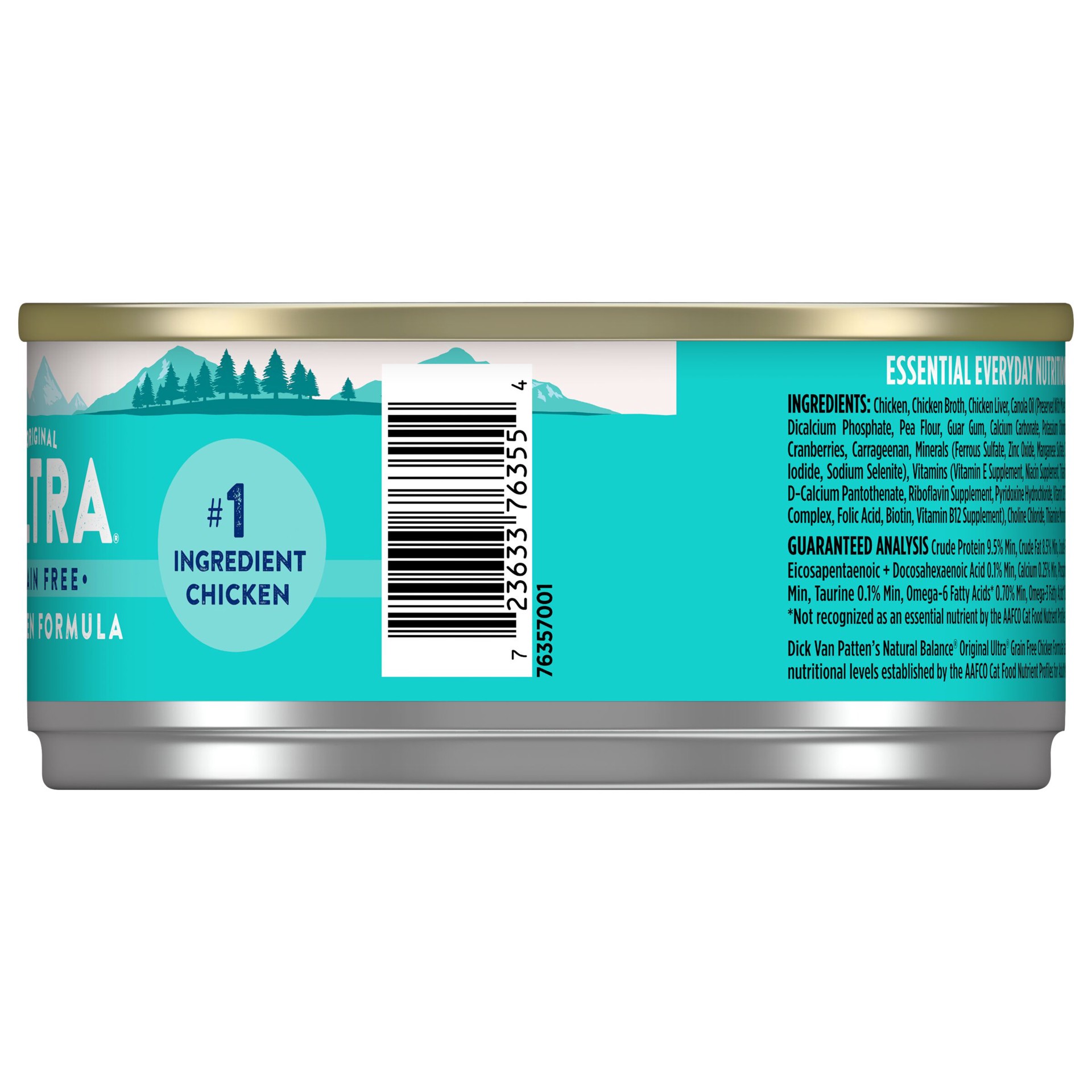 slide 5 of 5, Natural Balance Original Ultra Grain Free Wet Cat Food, Chicken Formula, 5.5 oz Can, 5.5 oz