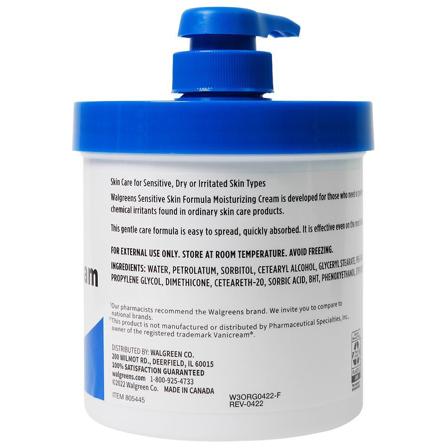 slide 3 of 5, Walgreens Sensitive Skin Moisturizing Cream 16oz, 16 oz