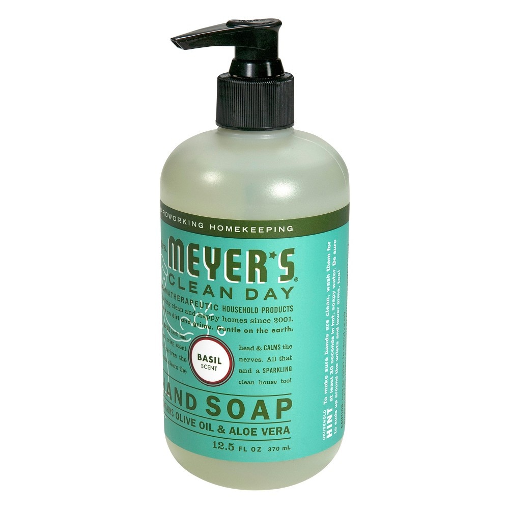 slide 2 of 4, Mrs. Meyer's Clean Day Basil Scent Liquid Hand Soap - 12.5 fl oz, 