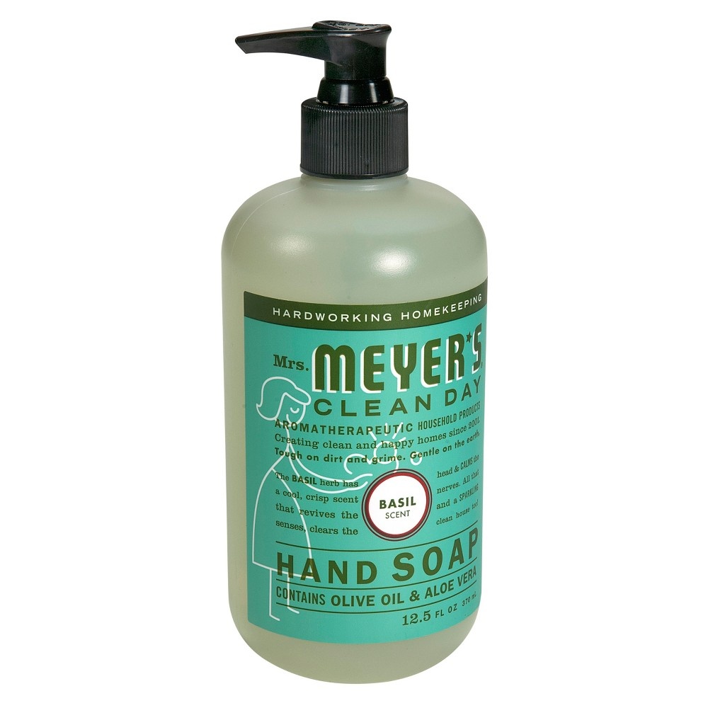 slide 4 of 4, Mrs. Meyer's Clean Day Basil Scent Liquid Hand Soap - 12.5 fl oz, 