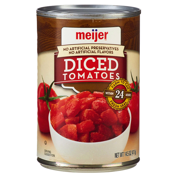 slide 1 of 1, Meijer Diced Tomatoes, 14.5 oz